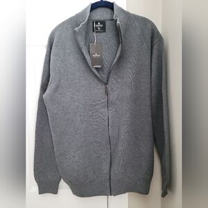Springfield Urban Men's Heather Gray Cardigan, Full Zip,  SZ XL  New W Tags